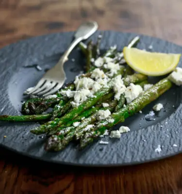 Roasted Asparagus with Feta and Lemon Olive Oil Recipe