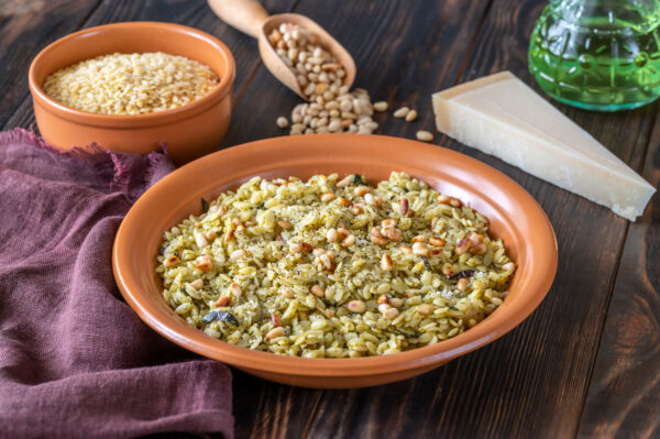 Orzo Salad with Lemon Olive Oil and Pine Nuts Recipe
