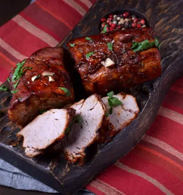 Pork Tenderloin Spicy Apricot Glaze  with Hot Pepper Olive Oil Recipe