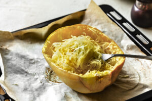 Baked Spaghetti Squash with Parmigiano-Reggiano and Organic Extra Virgin Olive Oil Recipe