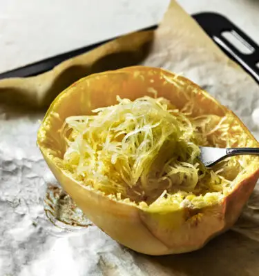 Baked Spaghetti Squash with Parmigiano-Reggiano and Organic Extra Virgin Olive Oil Recipe