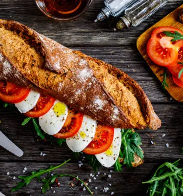 Basil, Tomato, Balsamic, and Fresh Mozzarella Sandwich Recipe
