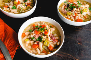 Spicy Ham and Beans Soup with Giardiniera Recipe