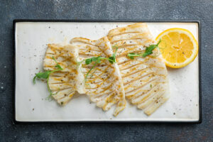 Grilled Halibut with Lemon Olive Recipe