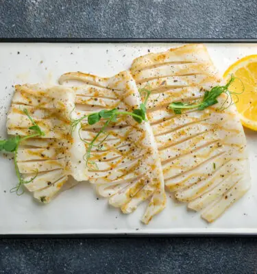 Grilled Halibut with Lemon Olive Recipe