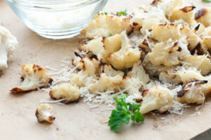 Parmesan and Lemon Olive Oil Roasted Cauliflower with Fresh Herbs Recipe