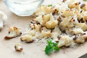 Parmesan and Lemon Olive Oil Roasted Cauliflower with Fresh Herbs Recipe