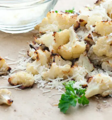 Parmesan and Lemon Olive Oil Roasted Cauliflower with Fresh Herbs Recipe