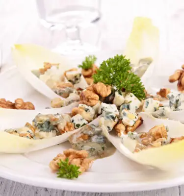 Endive with  Blue Cheese, Walnuts and Organic Olive Oil Recipe