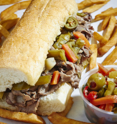 Italian Beef  Sandwich (spicy) with  Hot Giardiniera Recipe