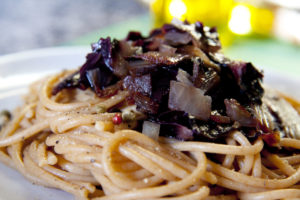Baked Radicchio Pasta with Organic Extra Virgin Olive Oil  Recipe