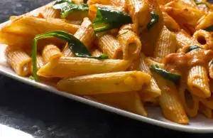 Fontina, Mascarpone Baked Pasta with Garlic Olive Oil Recipe