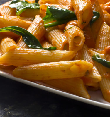Fontina, Mascarpone Baked Pasta with Garlic Olive Oil Recipe
