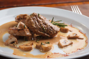 Marsala Pork with Garlic Infused Olive Oil Recipe