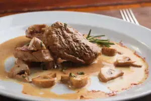 Marsala Pork with Garlic Infused Olive Oil Recipe
