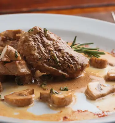 Marsala Pork with Garlic Infused Olive Oil Recipe