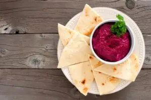 Beet Hummus with Lemon Oil Recipe