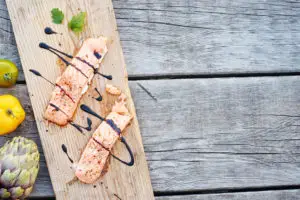 Grilled Salmon Marinated in Traditional Barrel Aged Balsamic Vinegar and Tuscan Seasoning Recipe