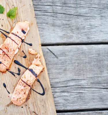 Grilled Salmon Marinated in Traditional Barrel Aged Balsamic Vinegar and Tuscan Seasoning Recipe