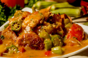Creole Style  Okra and Shrimp with Extra Virgin Olive Recipe