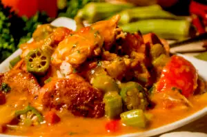 Creole Style  Okra and Shrimp with Extra Virgin Olive Recipe