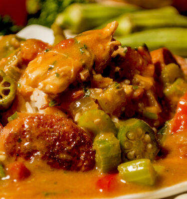 Creole Style  Okra and Shrimp with Extra Virgin Olive Recipe