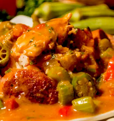 Creole Style  Okra and Shrimp with Extra Virgin Olive Recipe