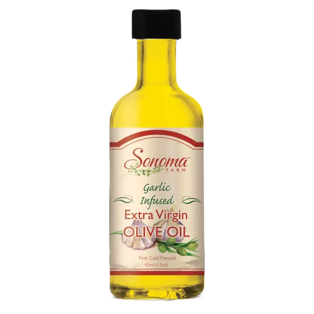 Virgin Olive Oil - Garlic Flavor Infused - Sample - 1.5oz