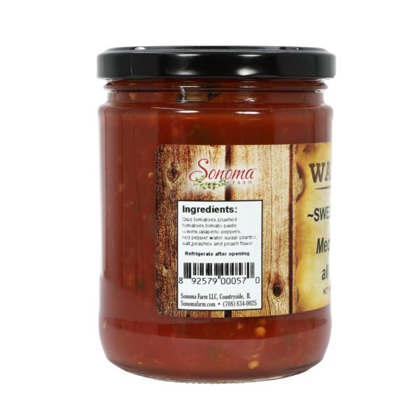 Medium Hot Sweet Peach Salsa 16oz/44g
