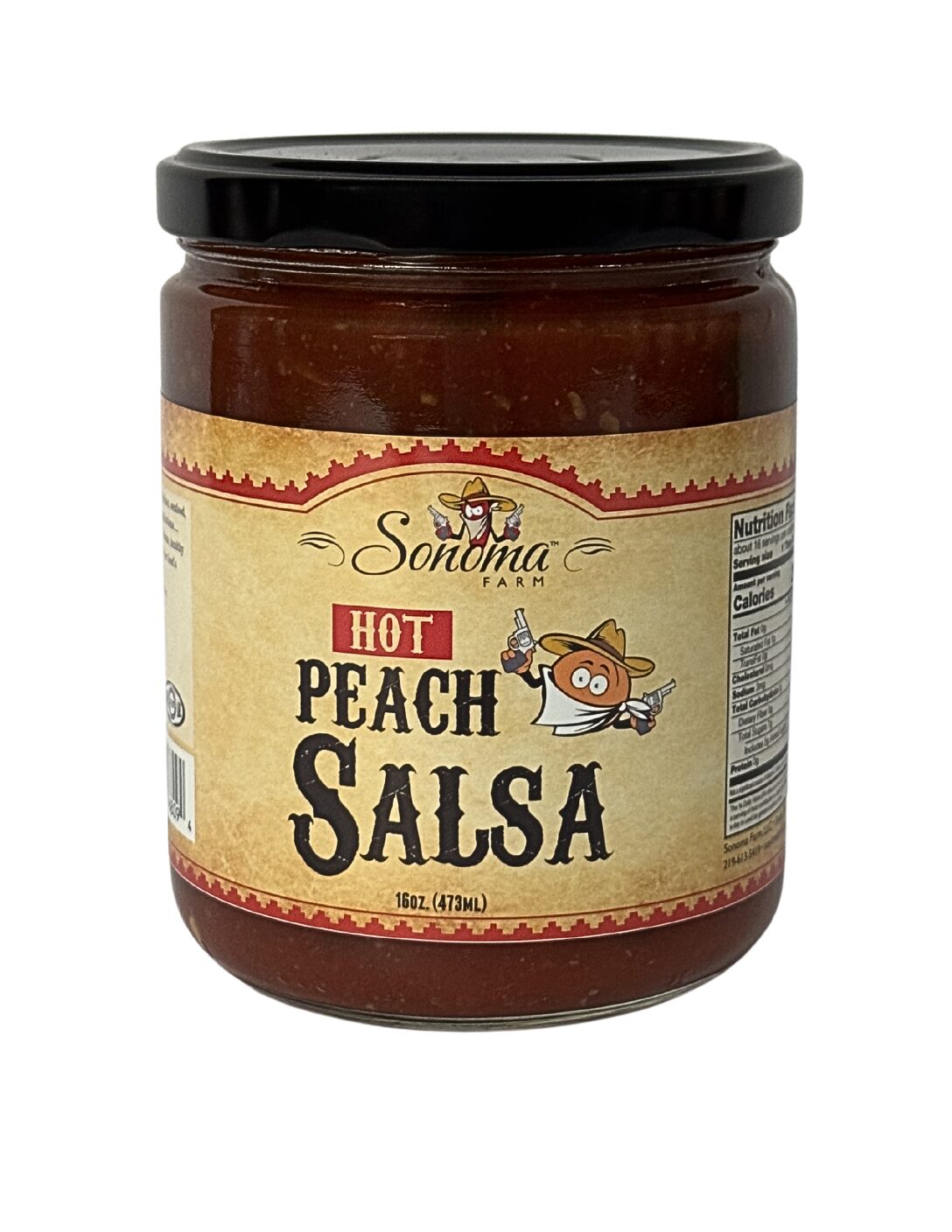 Hot Sweet Peach Salsa 16oz/44g