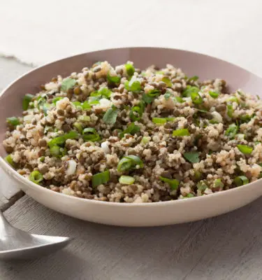 Lemon Olive Oil Quinoa & Lentil Salad Recipe