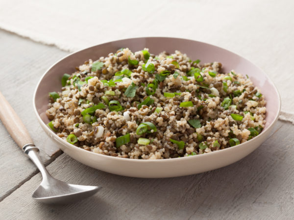 Lemon Olive Oil Quinoa & Lentil Salad Recipe