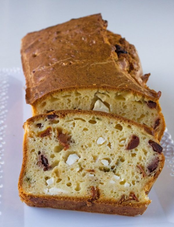 Extra Virgin Olive Oil Feta Cake with Black Olives