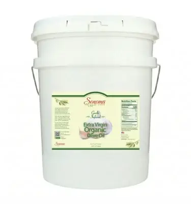 Organic Garlic infused extra virgin olive oil - 5 gallon pail