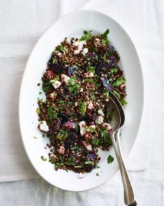 Warm Beetroot Garlic Olive Oil Lentil Salad Recipe