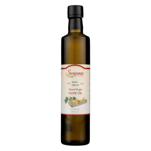 500 ml bottles of Butter Infused Extra Virgin Olive Oil