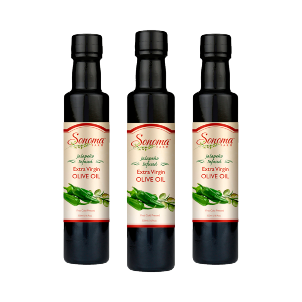 3 pack of Jalapeno infused olive oil - 500ml