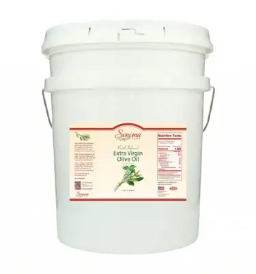 Basil infused extra virgin olive oil - 5 gallon pail