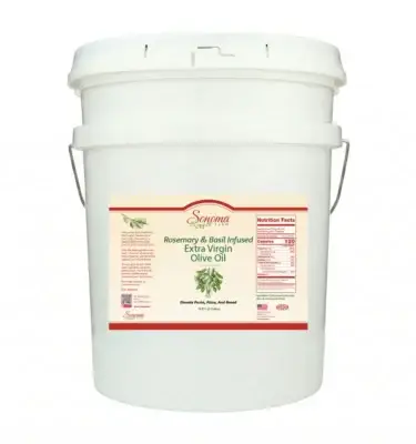 EVOO Rosemary and Basil - 5 Gallon Label