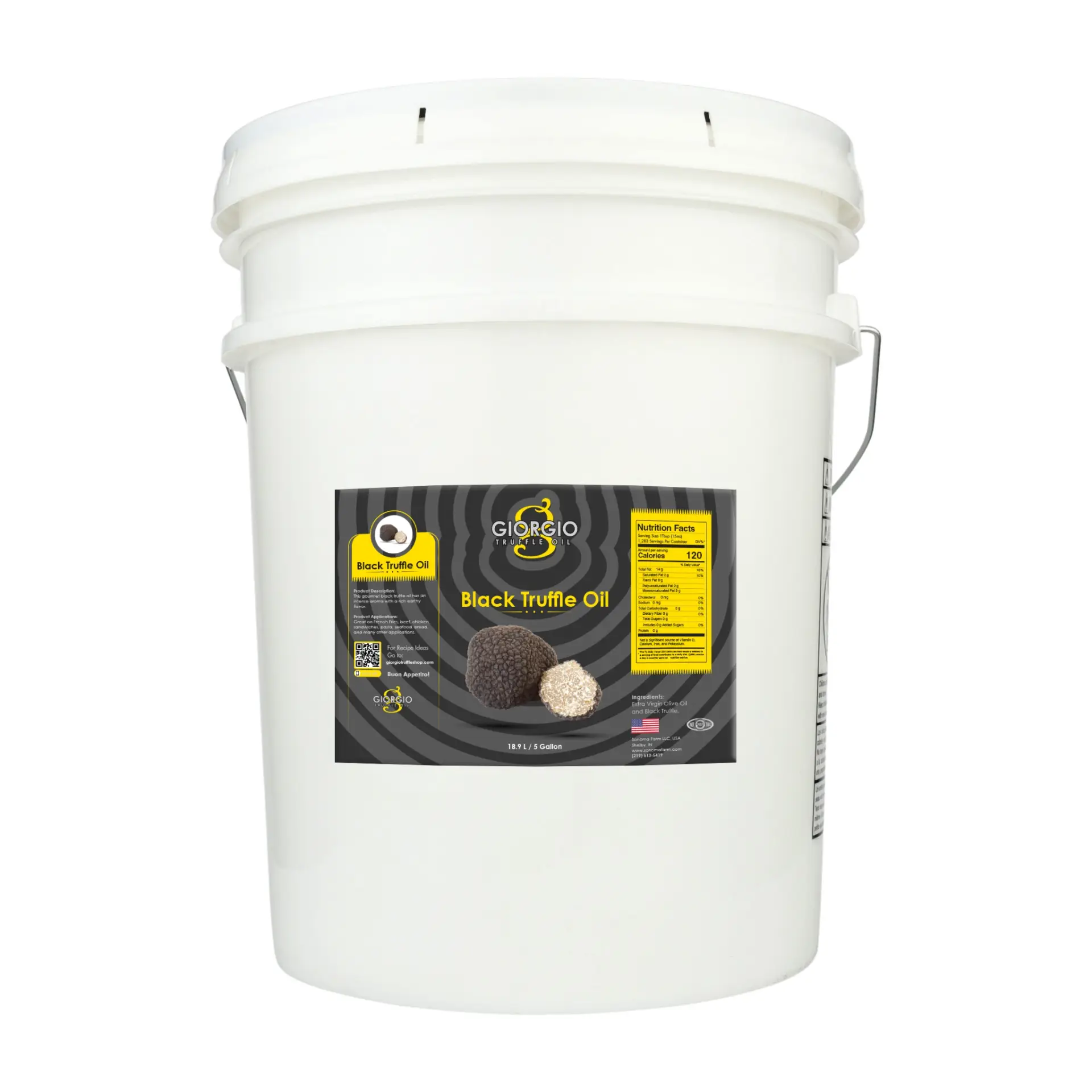 Giorgio Truffle Oil - Black - Regular - 5Gallon - Front