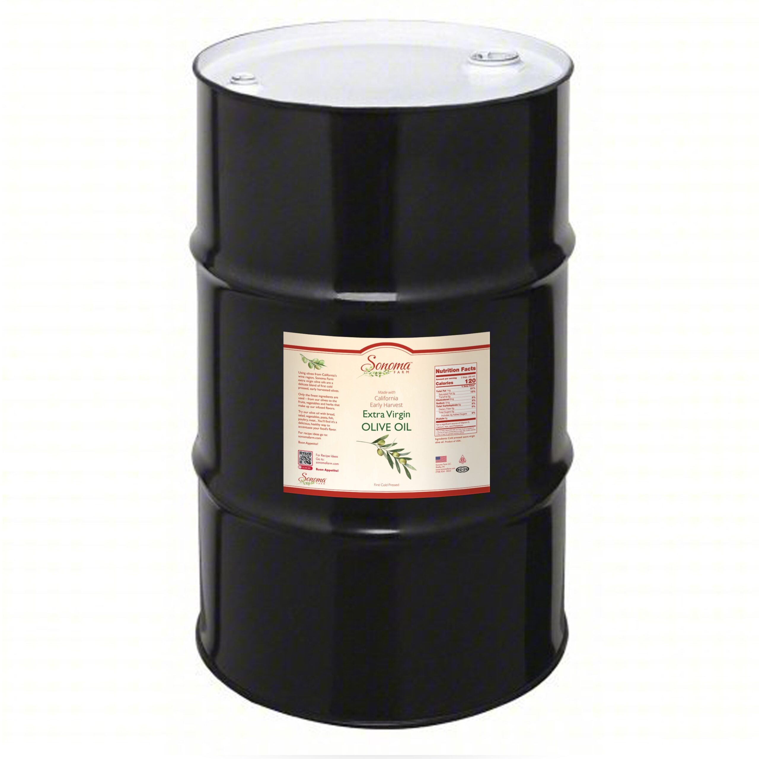 Wholesale Extra Virgin Olive Oil - 440 lb Drum ($3.44 / lb After discount)