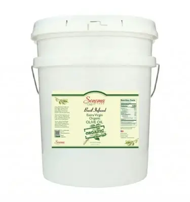 5 gallon of organic basil extra virgin olive oil