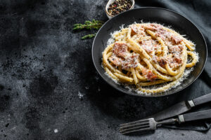 Black Truffle Bacon Bucatini Pasta with Cauliflower Recipe