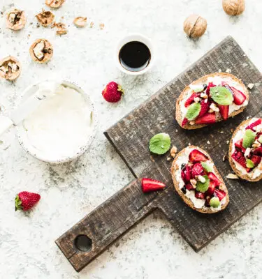 Strawberry Ricotta with Strawberry Balsamic Bruschetta Recipe