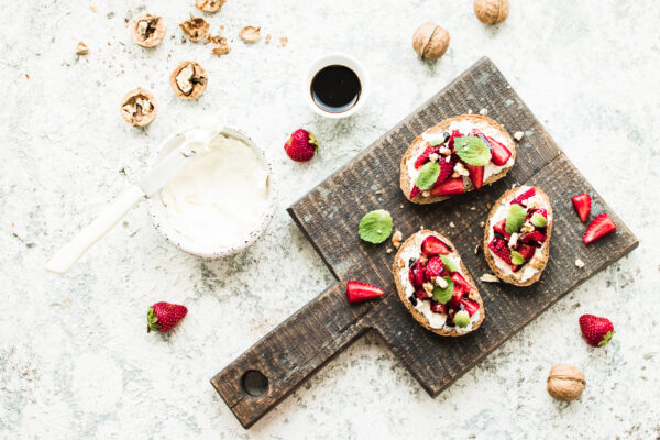 Strawberry Ricotta with Strawberry Balsamic Bruschetta Recipe