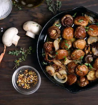 Garlic Olive Oil Roasted Mushrooms Recipe
