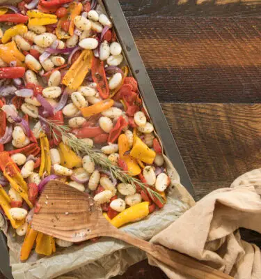 Sheet Pan Gnocchi with Garlic Olive Oil and Roasted Vegetables