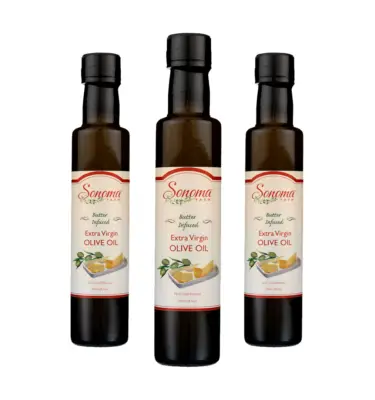 3 Pack of 250ml bottles of butter olive oil