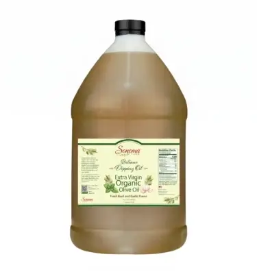 Organic Italiano Dipping Oil - Basil and Garlic infused extra virgin olive oil - 1 gallon