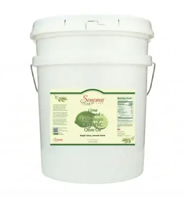 5 Gallon Pail of organic lime extra virgin olive oil